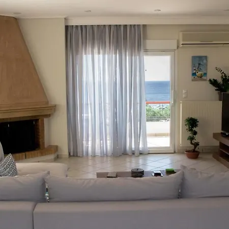 Luxury Seaview Apartment By The Sea Saronida Exterior photo